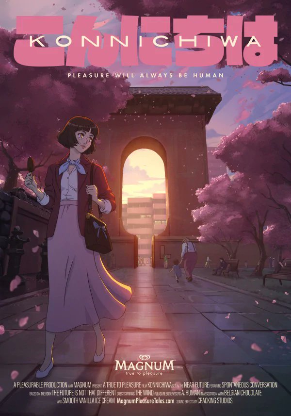 The first piece, titled 'Konnichiwa' takes place in a near-future. Delivery drones sweep across the sky, cleaning drones sweep leaves, and friendly trash cans thank you for disposing your refuse responsibly, and more surprises...

Poster art by @ArtByBeaver and <a href="/savodraws/">⚡ Savo ⚡</a>