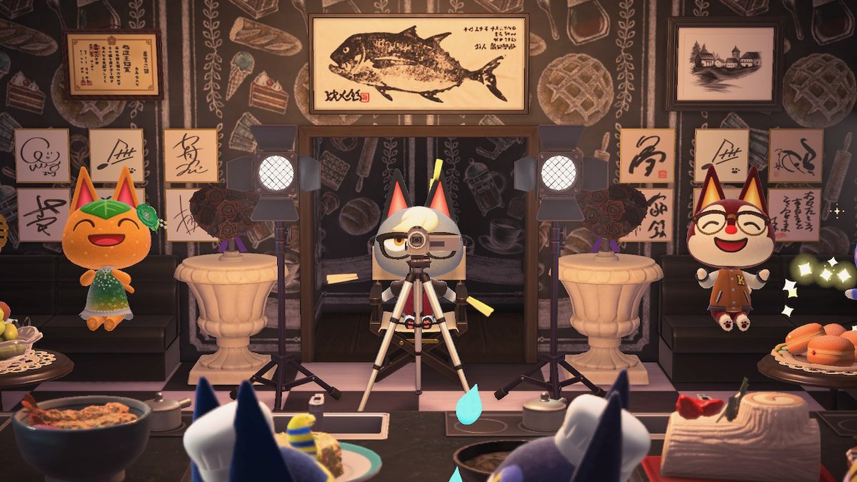 ISplattedYoBae's tweet photo. Meet the producer Raymond & the Contestants Olivia, Punchy, Ankha, & Kabuki! #CookingWars #AnimalCrossing #ACNH #NintendoSwitch https://t.co/MU55StmtPw