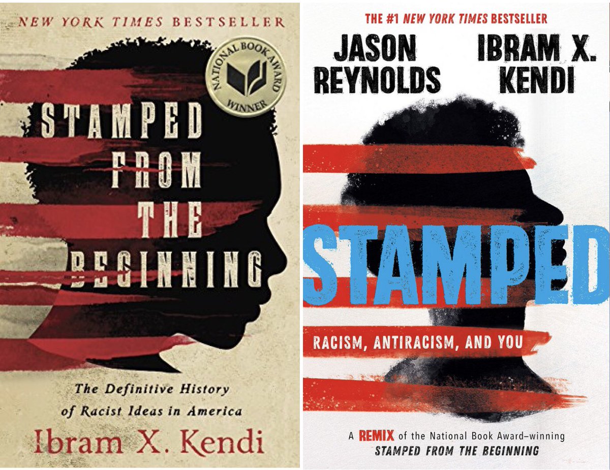 MurrayMakers's tweet photo. In celebration of Black History Month I’m reading Jason Reynolds’ remix of Ibram X. Kendi’s book Stamped from the Beginning. It’s an excellent resource to build context around the importance of being actively Antiracist. Come in &amp; check out the book or audiobook today! @LMTSD_MAS https://t.co/XKOwcucpbZ