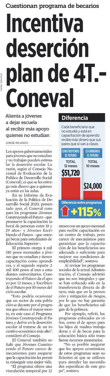 Que conste que se los dije desde el día uno: este programa de “Jóvenes construyendo el futuro” no sirve para maldita la cosa, salvo para comprar voluntades y votos. Ahora hasta les salió el tiro por la culata. Ineptos. 

<a href="/ceefmx/">ceef</a> 
<a href="/STPS_mx/">STPS México</a>