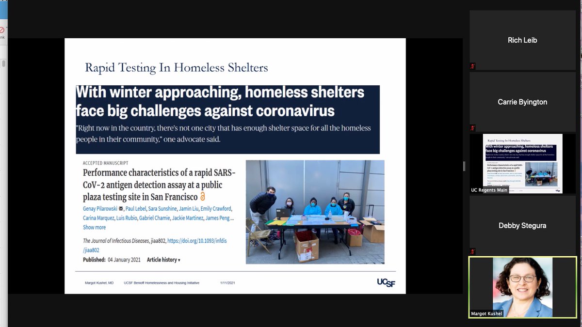 carrie_byington's tweet image. Thank you to Dr. Margot Kushel @MKushel @UCSF for sharing her exceptional work w/the UCSF Benioff Homelessness and Housing initiative with the HSC of the @UofCalifornia Board of Regents meeting. The work has made a great difference during #COVID19 including #ProjectRoomKey.🕯️💙💛