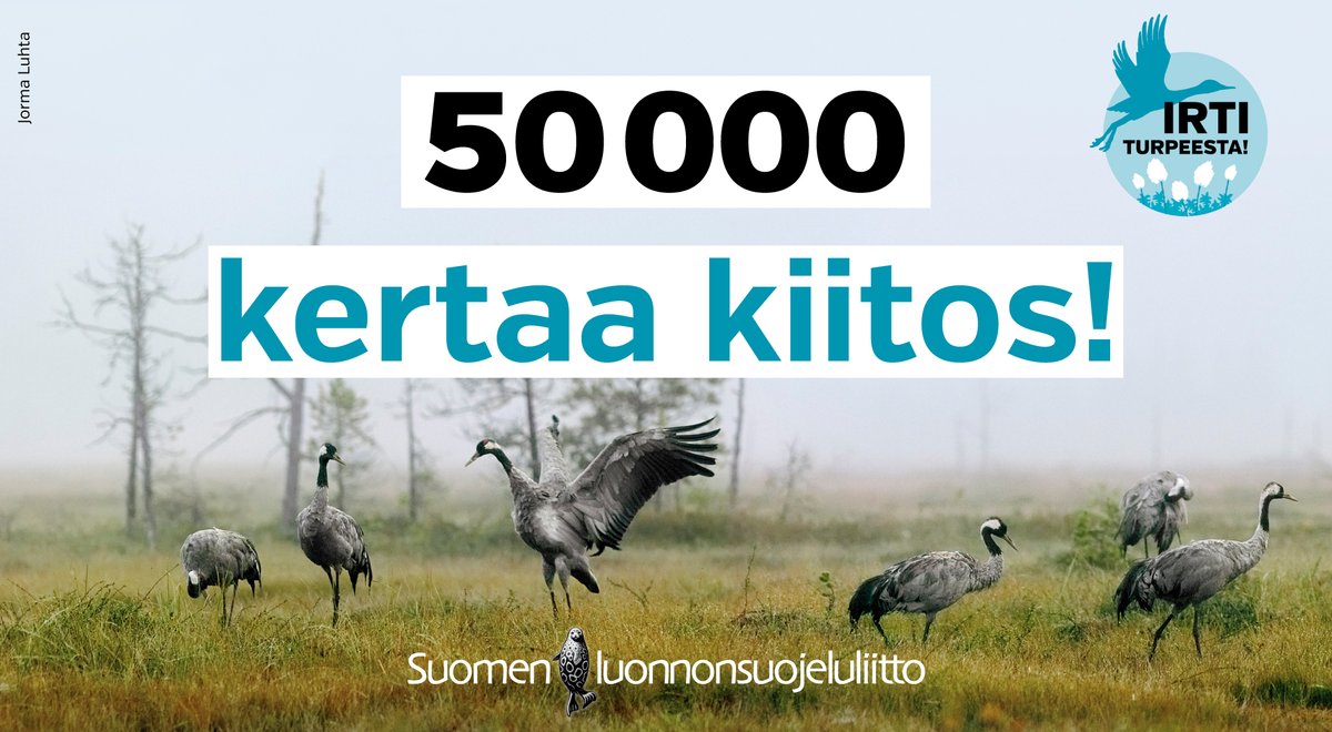 luonnonsuojelu's tweet image. Se on siinä! Valtavan suuret kiitokset kaikille 50 000:lle allekirjoittaneelle! Irti turpeesta -kansalaisaloite sai tarvittavat nimet täyteen etuajassa! Allekirjoittaa voi vielä 19.2. asti. Jokainen ääni on tärkeä. #irtiturpeesta kansalaisaloite.fi/fi/aloite/7020