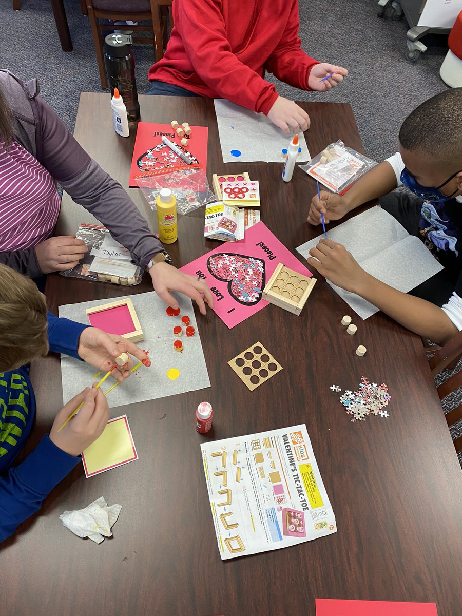 MrsReadAloud's tweet photo. Working on procedural text and activities to foster interaction and conversation. Well, ok. And a bit of creativity too. Thx @HomeDepot for the kids workshop items. @FISD_Libraries @MausMS https://t.co/9a4D7d3QIv