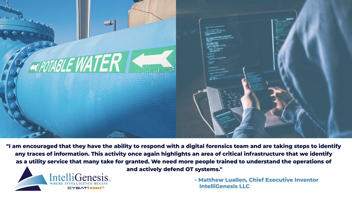 This week’s hack on a Florida water treatment plant is only the latest in a growing trend of attacks on critical infrastructure. 

 #training #OTTraining #criticalinfrastructure #IntelliGenesis #CybatiWorks #CybatiWorksHybridSolution