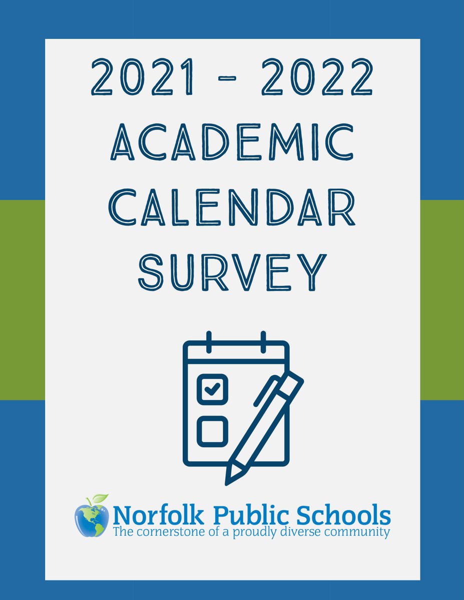 As a result of the feedback gathered in the previous survey, a 3rd calendar option has been developed to seek additional input to further assist w/finalizing the Academic Calendar for the 2021-'22 SY.

Visit bit.ly/2Z1H1dm to complete an updated survey by 5P on 2/16/21.