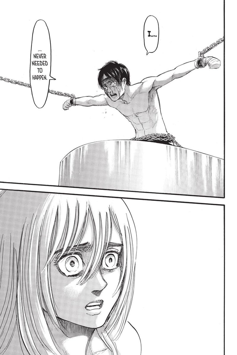 Historia related to Eren when he said he never needed to happen. She experienced that feeling and was told that by her own mother. She then met Frieda, Ymir and the others and knew affection. She learned her life was worth living despite ppl trying to make her believe otherwise.