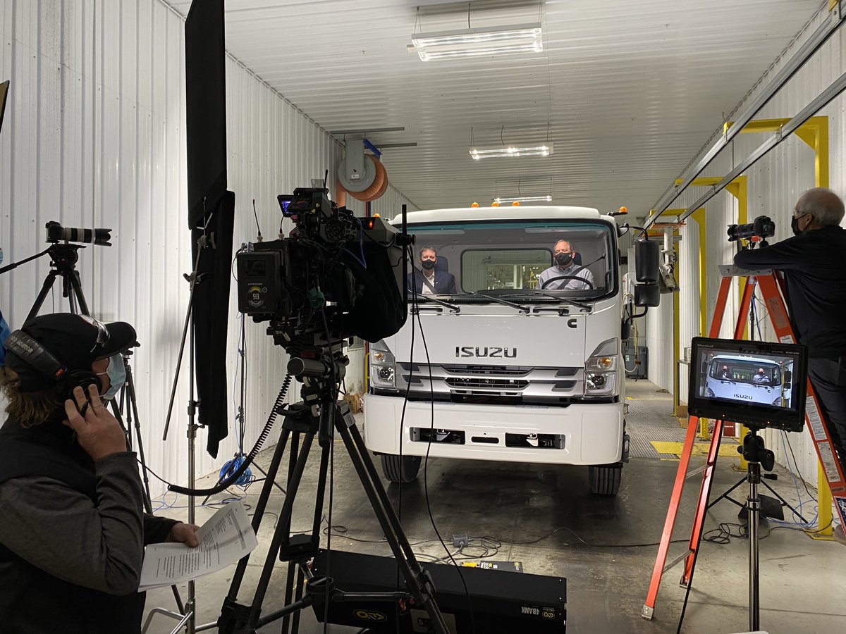 Some behind the scenes of the first Isuzu F-Series with the Cummins B6.7L.  Shaun Skinner and Rob Neizke installing the Cummins Engine Badge on the Isuzu FVR.
#IsuzuTrucks #MoreThanAChassis #CommercialTrucks #Fseries #fvr #class6 #class7