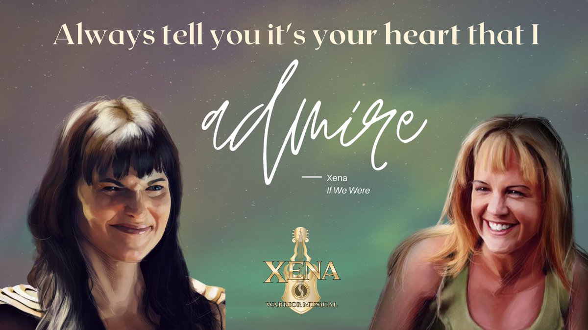 “Always tell you it’s your heart that I admire” 💕💖 Listen to Xena and Gabrielle’s duet here! xenawarriormusical.bandcamp.com/album/the-lost…
