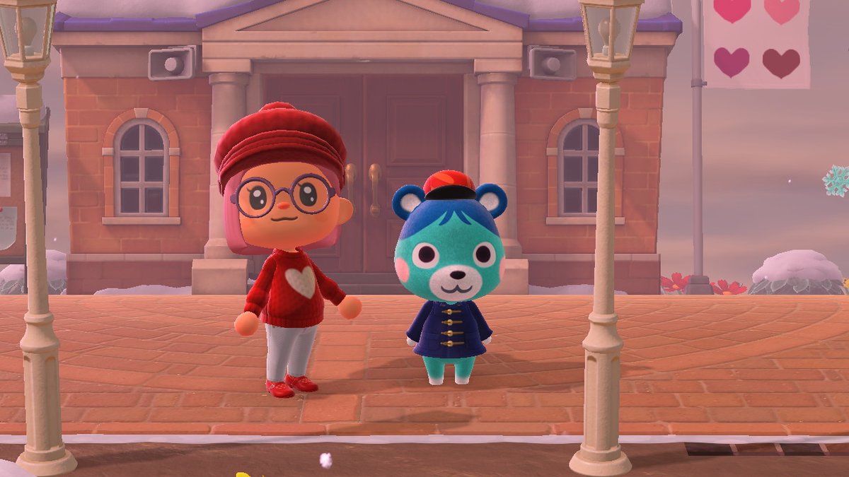 ileplume's tweet photo. exercising with bluebear. #AnimalCrossing #ACNH https://t.co/Zo5LNH6V04