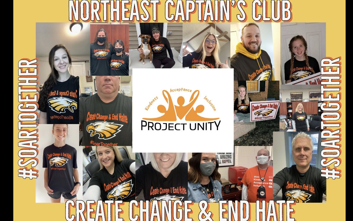 NhsCaptains's tweet photo. Create Change &amp; End Hate @NhsCaptains are happy to see the support from our school community on this @AACountySchools #UnityDay #SoarTogether https://t.co/ncxlSh53VM