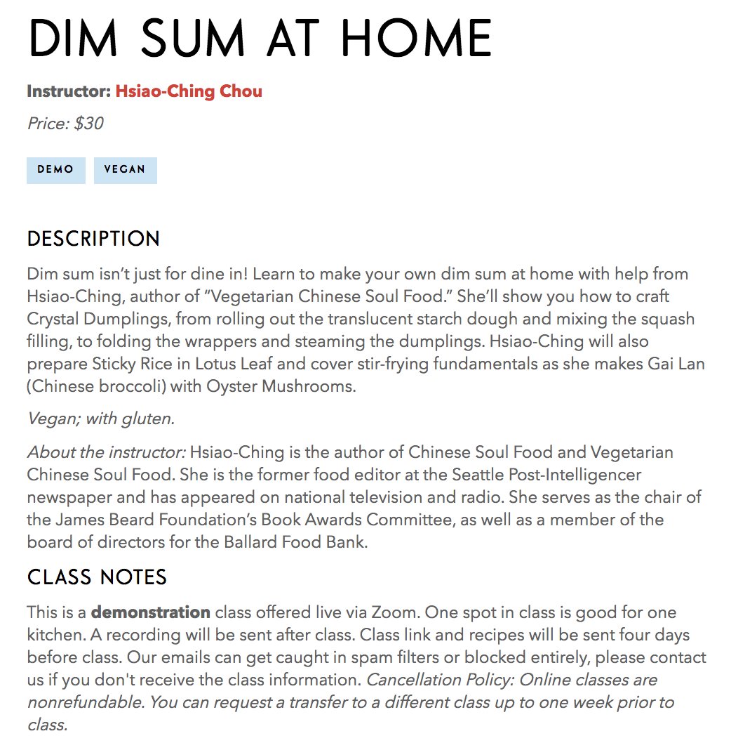 SasquatchBooks's tweet image. 🗓Get ready to celebrate #LunarNewYear with homemade Dim Sum! Register for the @PCC Dim Sum at Home class with #sasquatchbooks author @hsiaoching!
pccmarkets.com/class/dim-sum-…
