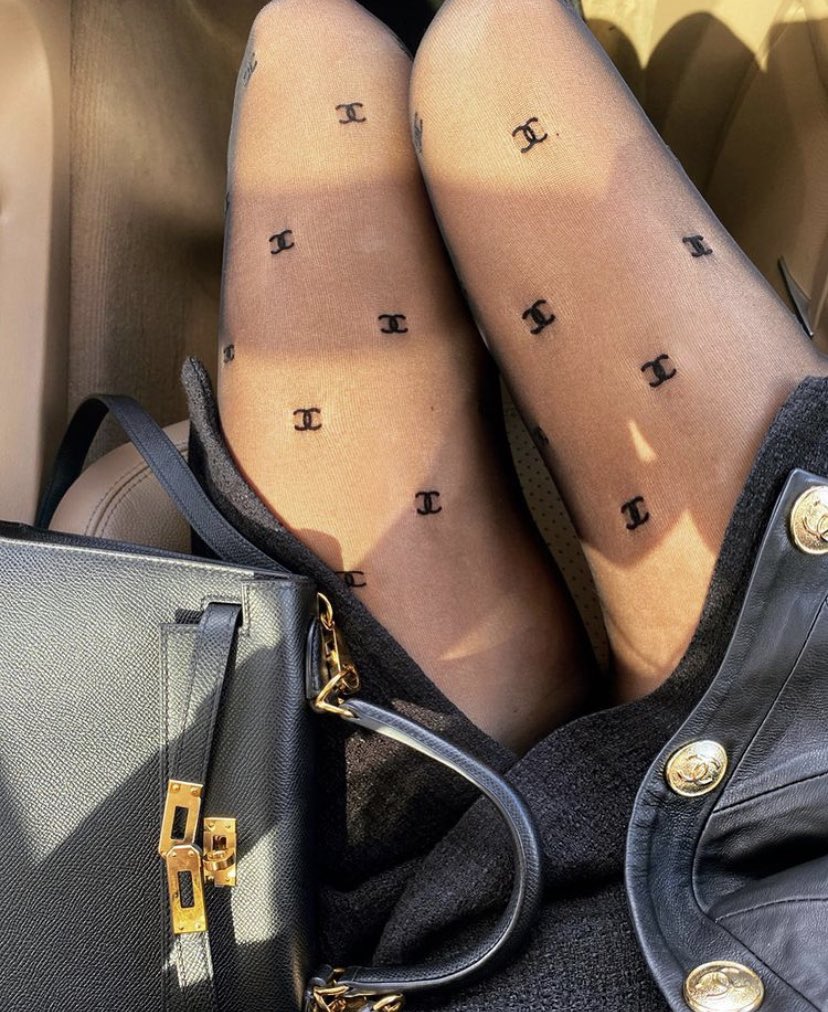 ✭ on X: chanel tights  / X