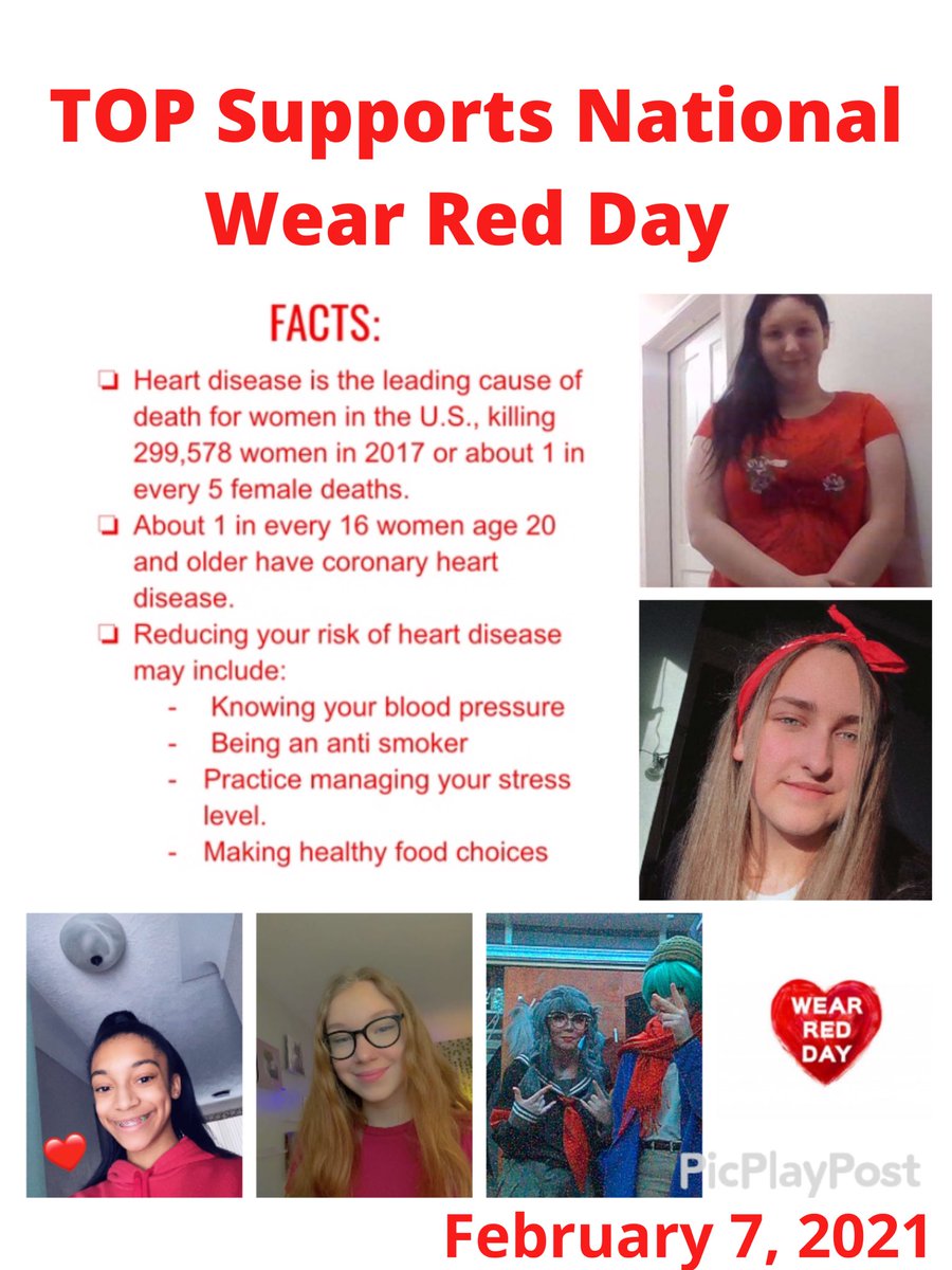 TPPIJackson's tweet image. Our TOP Girls Group at Jackson High School decided to spread awareness about The American Heart Association’s Go Red for Women Day which took place this past weekend! This event took place on Feb. 7th last year and took place on Feb. 5th this year.