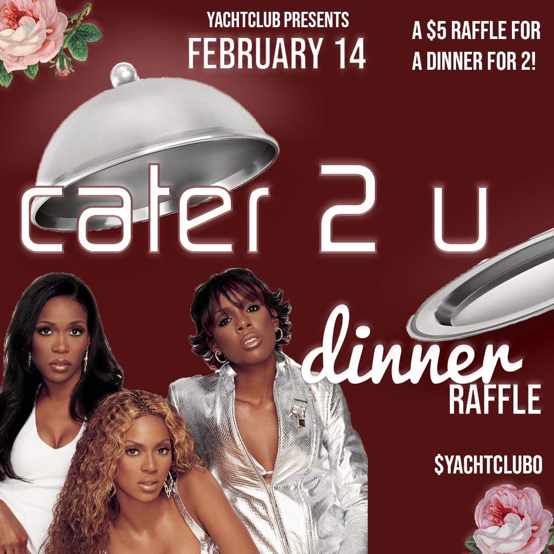 #Cater2U 🍽 $5 Dinner Raffle 🙌🏾 
.
brought to you by: @YachtClubECU 🛥#TheWinningTeam #Dinnerfor2