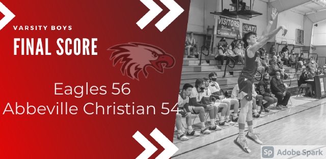 Win&amp;move on!Eagles r n the Ship on2/16w/a come from behind victory over ⁦⁦<a href="/ACA_Generals/">Abbeville Christian Academy</a>⁩ fantastic&amp;determined effort by the Eagles! #eaglepride <a href="/aldotcomPreps/">AL.com H.S. Sports</a> <a href="/PrepHoopsAL/">Prep Hoops Alabama</a> <a href="/AlaHoops/">ALAHoops</a> <a href="/BamaPrepHoops/">Bama Prep Hoops</a> <a href="/KyleParmley/">Kyle Parmley 🥎</a> <a href="/oanewspreps/">OA News Preps</a> <a href="/AISAathletics/">AISA Athletics</a> <a href="/thecutoffnews/">The Cutoff News</a> <a href="/bamahoopxposure/">BamaHoopsExposure</a>