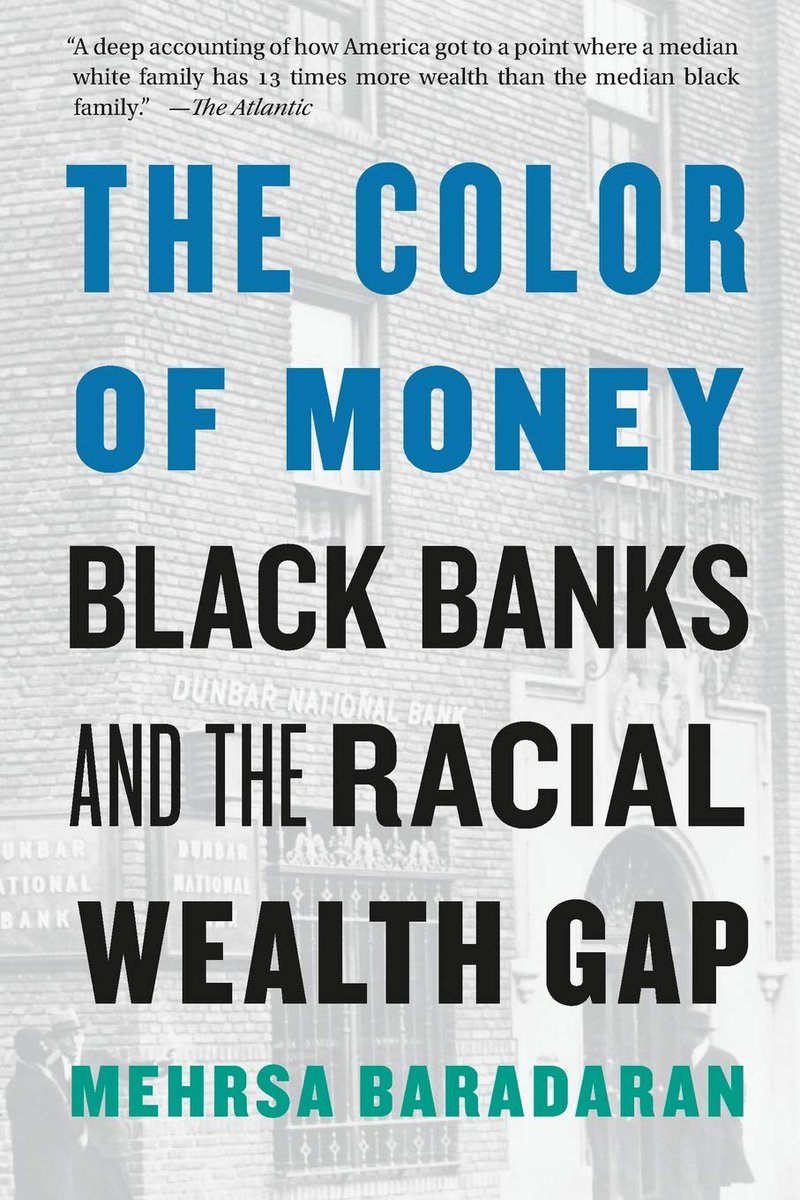 The Color of Money: Black Banks and the Racial Wealth Gap, by Mehrsa Baradaran. The Color of Money pursues the persistence of this racial wealth gap by focusing on the generators of wealth in the Black community.