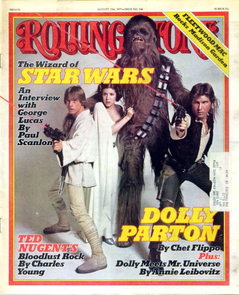 PulpLibrarian's tweet photo. Star Wars Vs Dolly Parton. Rolling Stone, August 1977. https://t.co/wts63jhyVR