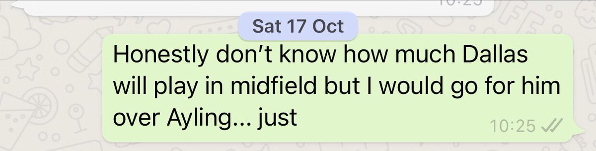 #1. The group chat. I may have said “just”, but the fact remains that  #GeorgeSaidDallas (5/7)