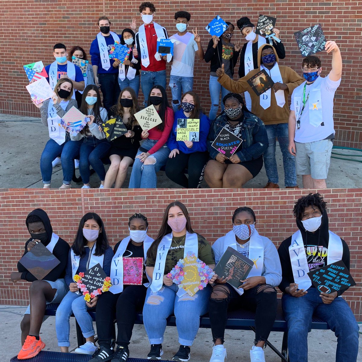 AVID4College's tweet image. It&apos;s February, and our AVID Seniors are READY to graduate. 🎓🎉 Almost there! 🤗 @Armwood_HS @HCPS_AVID #AVIDmindset #AVIDcommunity #Classof2021 #Decorateyourcap