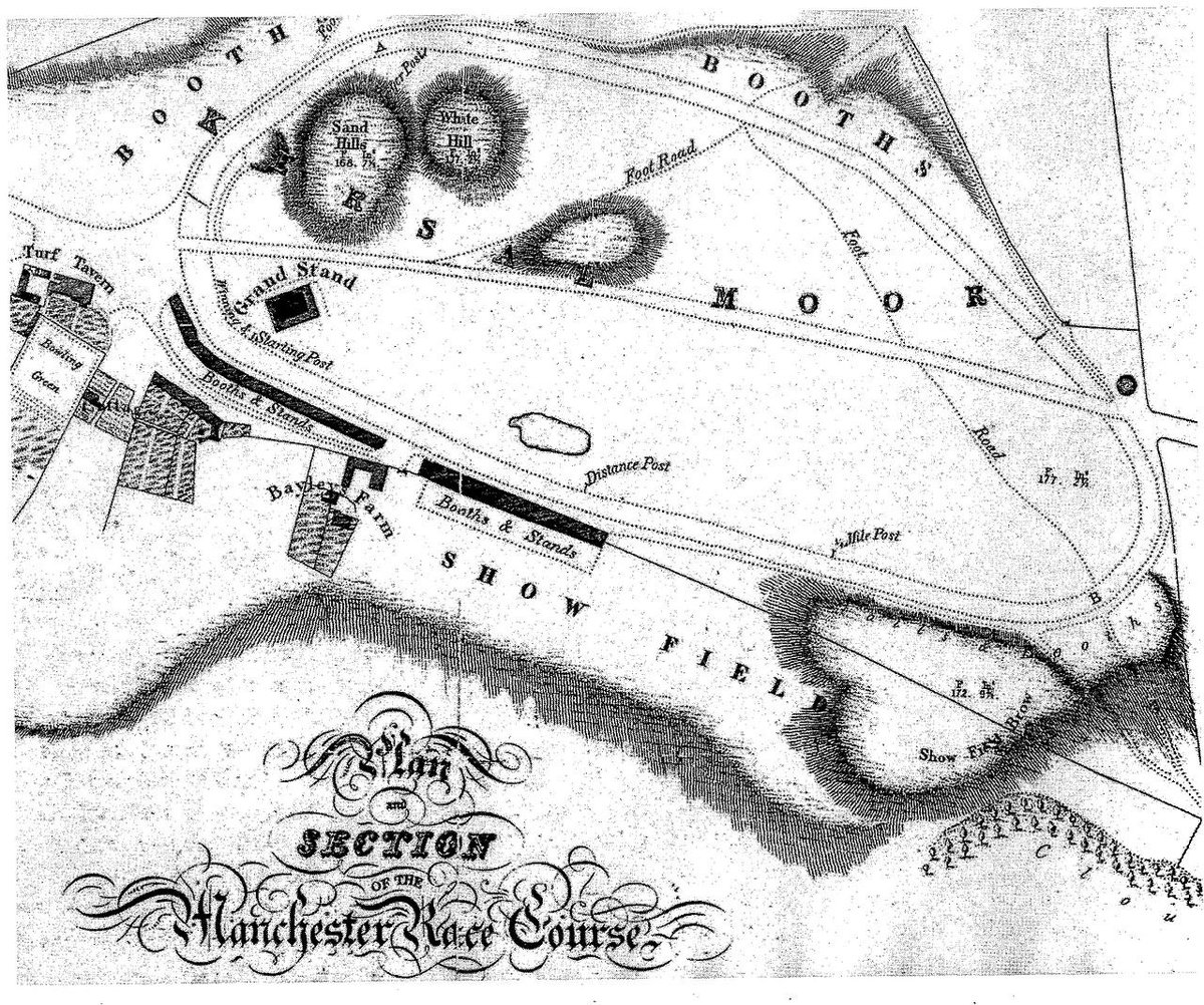 Manchester racecourse - actually Salford - had three different locations in its history. The original course on Kersal Moor, then New Barns (Salford Docks) and finally Castle Irwell. The last meeting took place on 9 Nov 1963.
