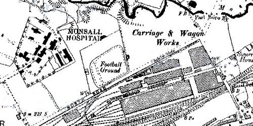 North Road (capacity 12000) was the original home of Newton Heath LYR FC (later  @ManUtd) from their founding in 1878 to 1893 when the team moved to Bank St., Clayton. Players changed in The Three Crowns public house, a few hundred yards away on Oldham Road.   #MUFC