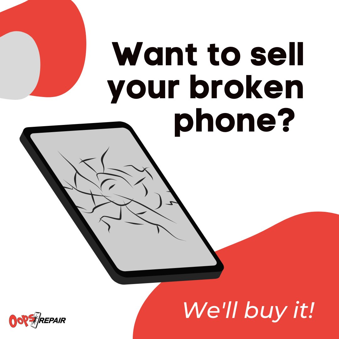 If you’re looking to make a little 💸 off your broken phone, we can help. Learn more about selling your device on our website 👉🏽 bit.ly/2N7yh2N
