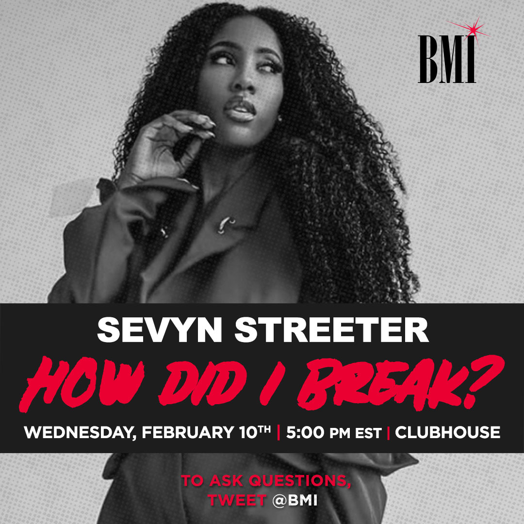 bmi's tweet photo. Join us right now with @sevyn for our weekly "How Did I Break" chat on #Clubhouse! What questions do you have for #SevynStreeter #HDIB https://t.co/B8gm73tlnt