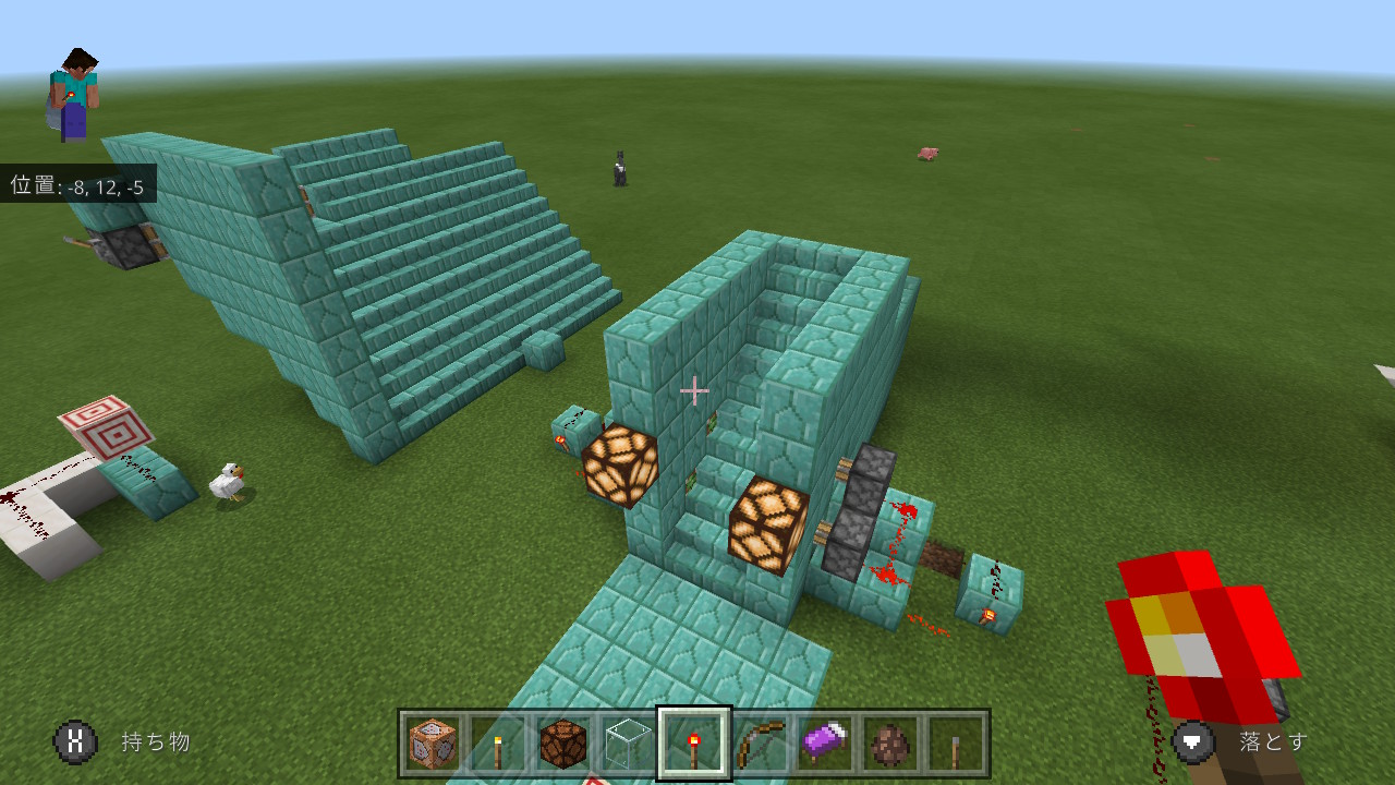 ユゥ Minecraft マイクラ マインクラフト Nintendoswitch この階段式隠し扉のブロックもっとおしゃれな感じにするには何ブロックがええかな T Co Hewiuppv2b Twitter