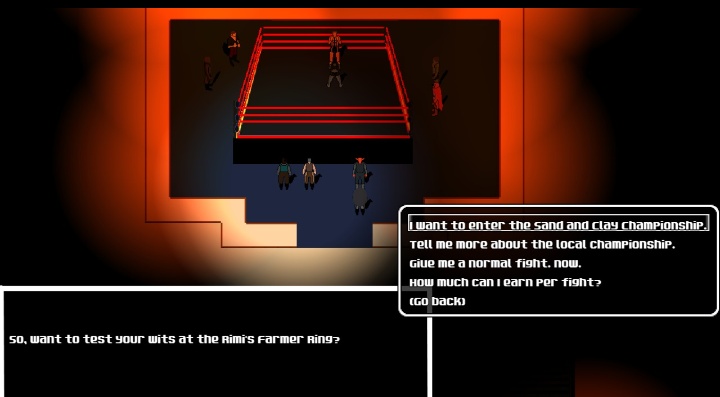 There are many fighting championships across Space Opera. Some of them are local gauntlets, others are huge professional tournaments. The fame and victories you gain impact how people view you in a complex system with reoccurring rivals.

#indiegame #indiedev #gamedev #Pixelart