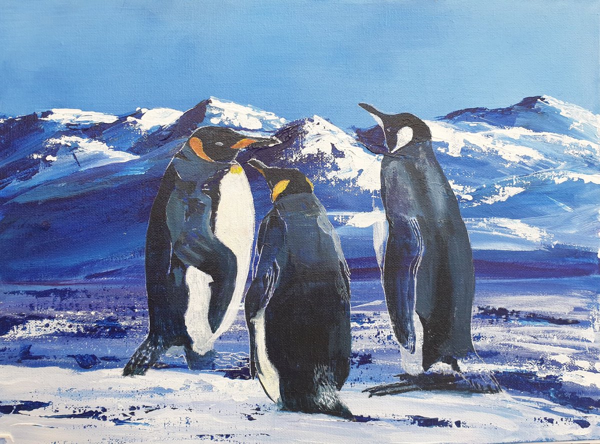 ChattyDebs's tweet photo. Penguins are emerging, why not join us?
#paintwithdebs #acrylic #artclass #virtualarttutor #polarbear #intermediateart https://t.co/wTB3kT1Hog