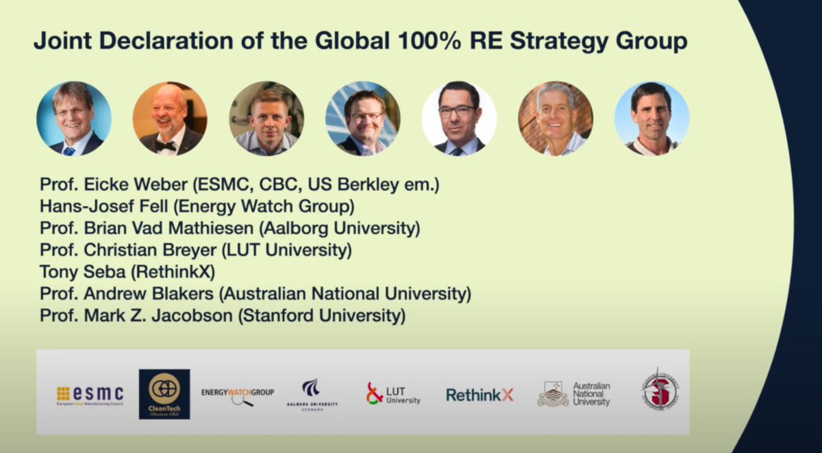 The 100% Renewable Energy Strategy Group makes no sense to me. Net-zero electricity by 2030 is a target many would argue is near-impossible for even the USA, yet the signatories set exactly the same target for, say, Mongolia. Oh, and no nuclear allowed. (THREAD)