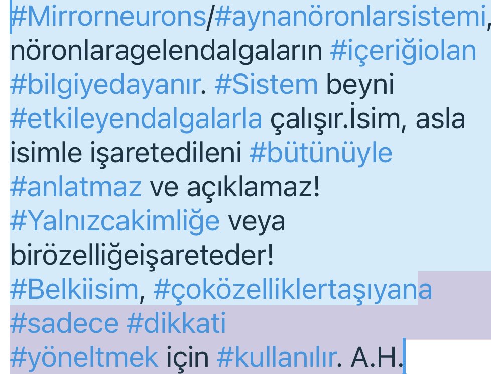 #Mirrorneurons/#aynanöronlarsistemi, #nöronlaragelendalgaların #içeriğiolan 
#bilgiyedayanır. 
#Sistem #beyni #etkileyendalgalarla #çalışır. #İsim, asla #isimleişaretedileni 
#bütünüyle #anlatmaz v #açıklamaz! 

Ustad Ahmed Hulûsi