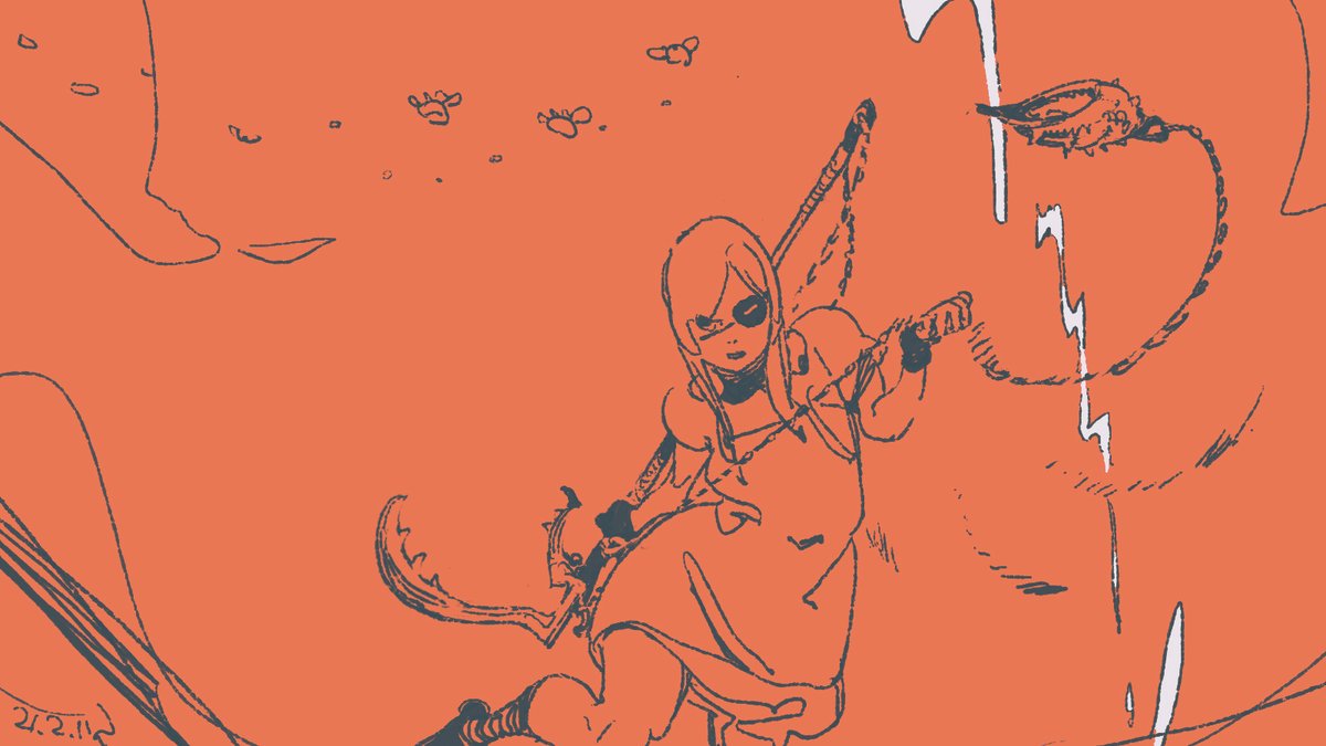 ぼんやり鎖鎌の可能性を思う Yasushi Suzukiのイラスト ぼんやり鎖鎌の可能性を思う Yasushi Suzukiのイラスト