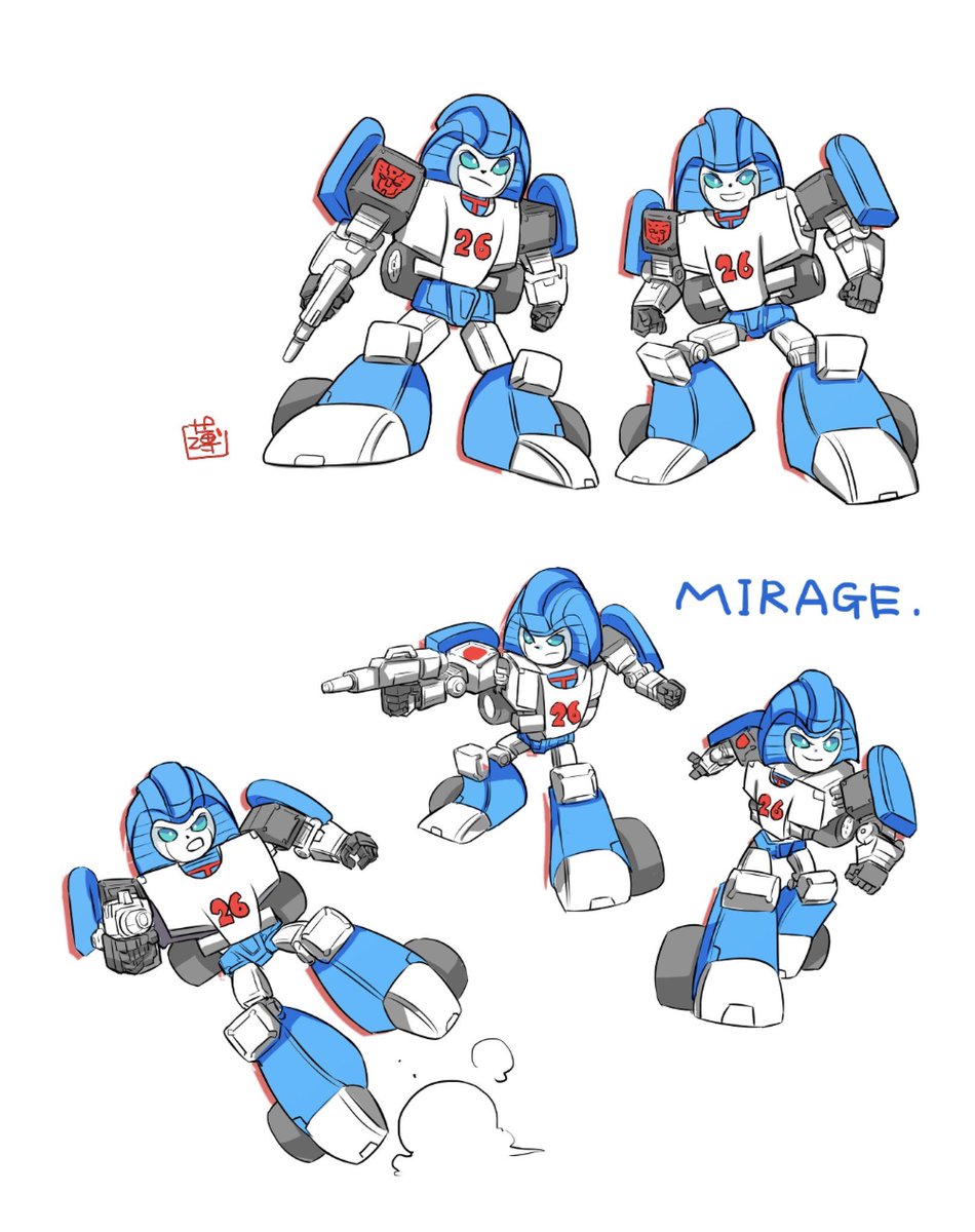 robot solo blue eyes mecha chibi smile white background  illustration images