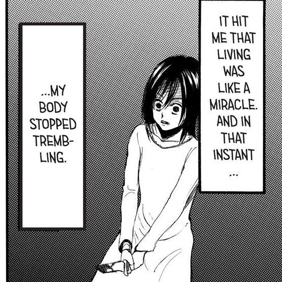 Back to the first tweet, I guess the tree leaf hold by both Ymir and Armin could be a hint towards the same topic: life may have happened by chance, yet existence isn't some mistake nor a meaningless thing. Being able to live and actually living is some sort of miracle in itself.