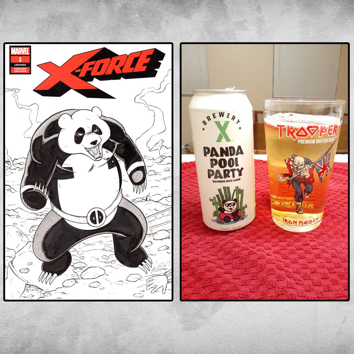slurmo's tweet photo. How it started/how it's going #PandaPool edition 

#Deadpool #pandapool #breweryX  #BuyOrnelasArt #sketchcover 
#commissionsopen 
#art #comicbooks #comics #illustration #comix #slurmo #bobgar #ornelas #dibujo #commission 
#supportlocalartists  #shopsmall #sketchcovervariant https://t.co/SGUSEDT13Z
