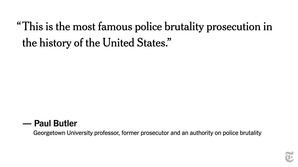 nytimes's tweet photo. In a country where police officers are rarely held accountable for on-duty killings, Chauvin’s trial is seen as a test of the justice system. https://t.co/Hd6vJ1YiVE https://t.co/W5vnDsLUqs