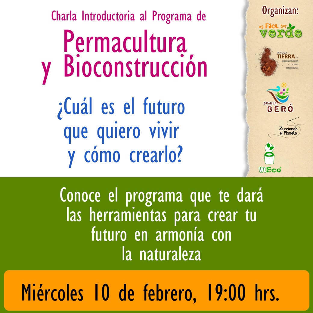 EsfacilserVerde's tweet photo. Invitados a la charla explicativa de nuestro Programa de Permacultura y Bioconstrucción 2021 en Granja Beró y Nuestro Huerto.  La cita es el 10 de febrero a las 19:00 hrs. Sin costo. Cupo limitado a 100 participantes. Registro previo por zoom.
https://t.co/VnCuffq1PM https://t.co/Je6UUODyvy