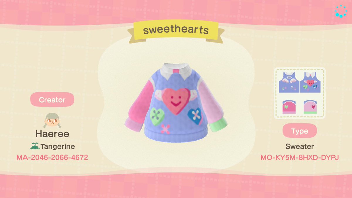 hey_haelee's tweet image. sweethearts 💖👼🏼💐 #ValentinesDay #ACNHDesigns #acnhcode #AnimalCrossingNewHorizons #kidcore #cute #hearts