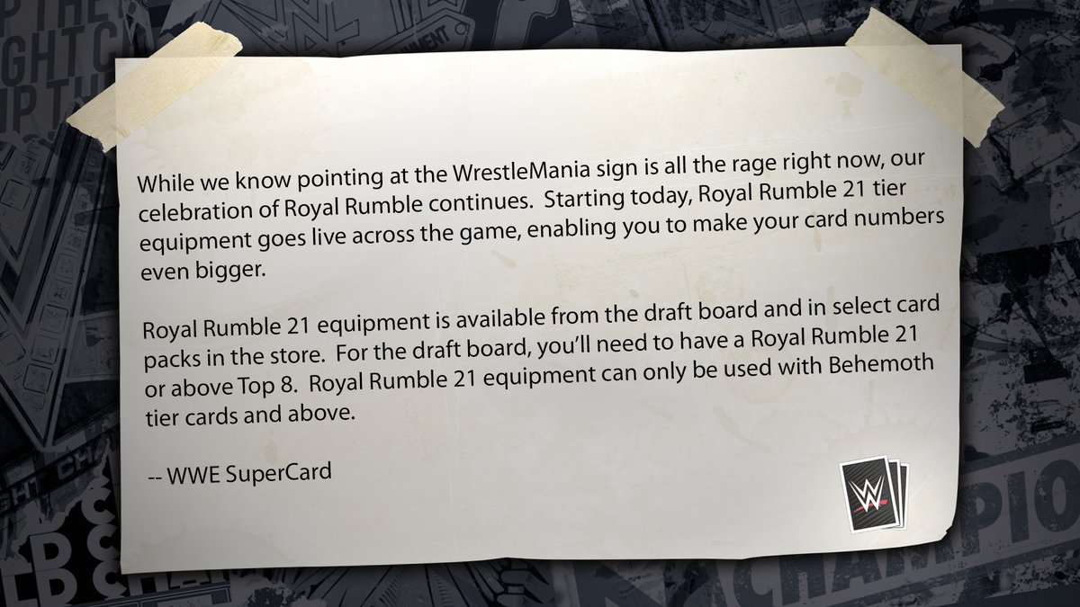 WWE SuperCard tweet media