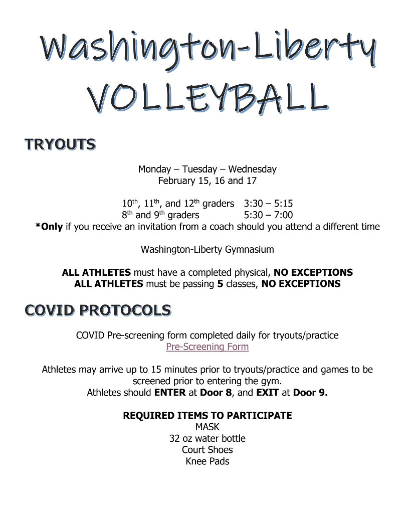 TRYOUTS!!!