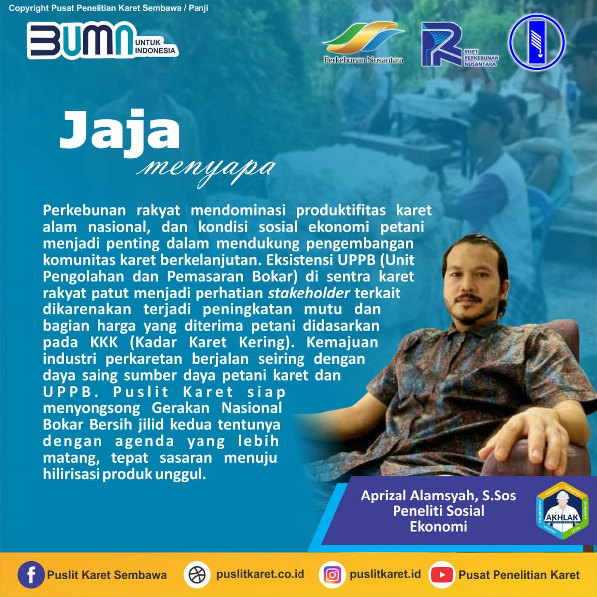 JaJaRedPlayer's tweet photo. @KemenBUMN @kementan @kemendespdtt @RubberPlatform
#UPPB
#sentrakaretrakyat
@BounceGlobal
@IRSG_SG
@RJA_online
@RubberJournal
@SDGaction
@ConnectSDGs
@SustDev https://t.co/2qAjmmNFDV
