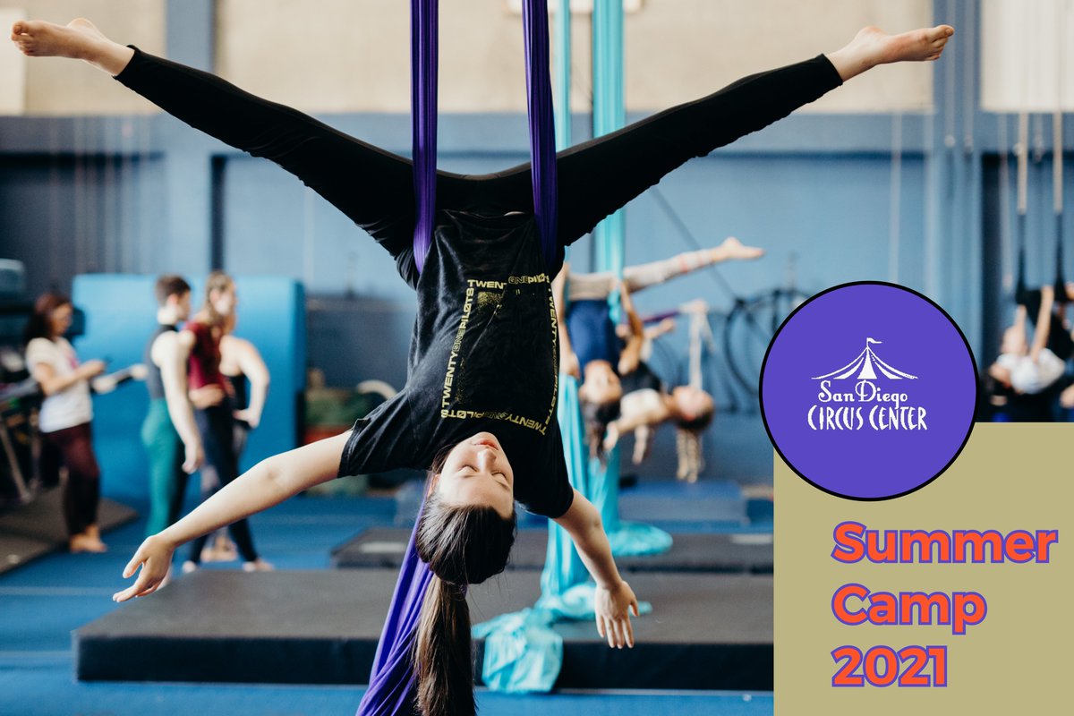 SUMMER CAMP 2021 registration is OPEN! SanDiegoCircusCenter.org/camps We are excited to offer 9, one week summer camps starting June 21st to August 27th!  Please note that if there are any cancelations due to COVID 19 you will receive a full refund. Space is limited, register soon.