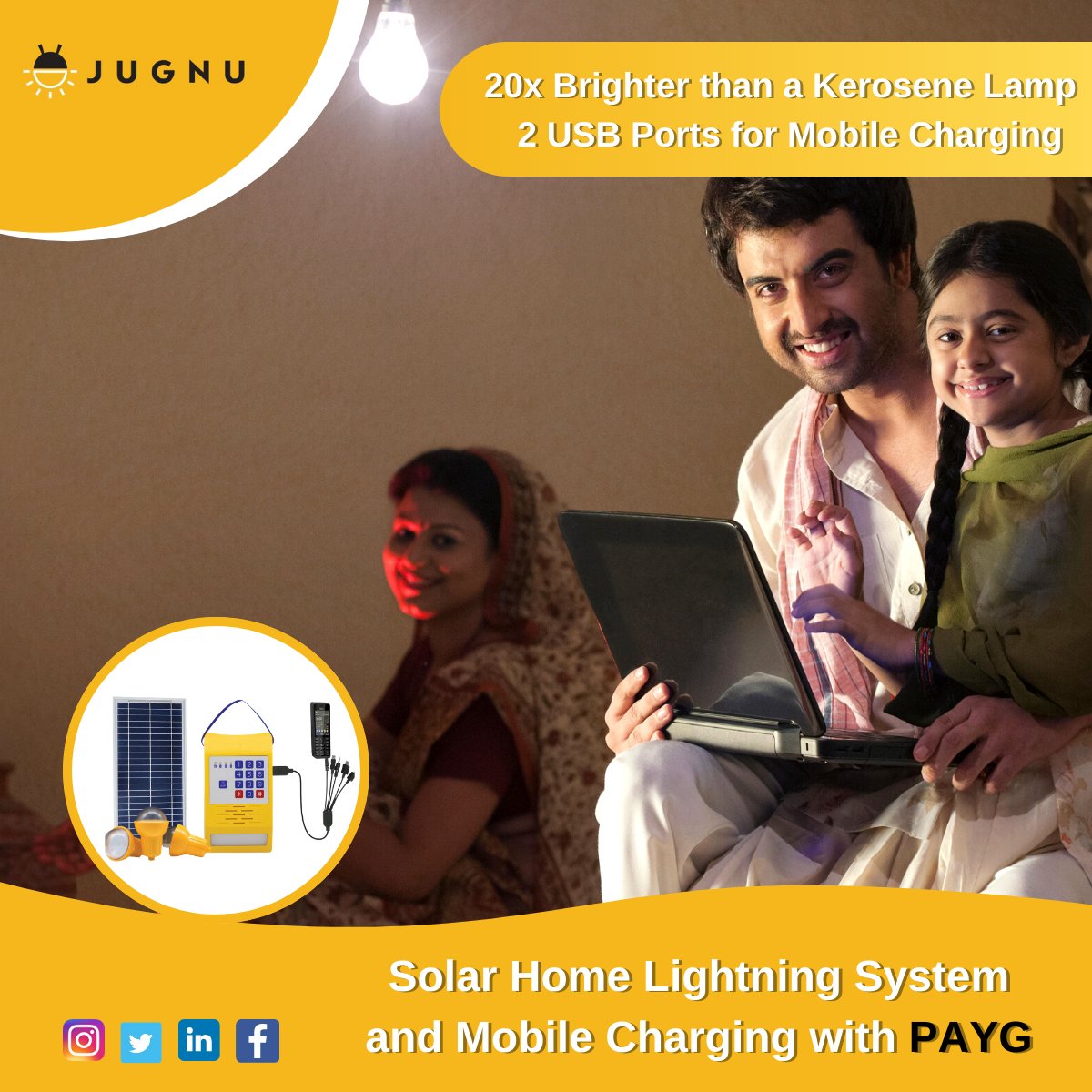 ThirdWavePower's tweet photo. Jugnu's  Solar Home Lightning &amp; Mobile Charging System PAYG is built to provide a toxic-free light source, suitable for all indoor &amp; work activities with multiple USB ports for mobile charging.
Interested? Kindly DM us to co-start the project.

#thirdwavepower #twp #distribution https://t.co/DmJ3DEknAP