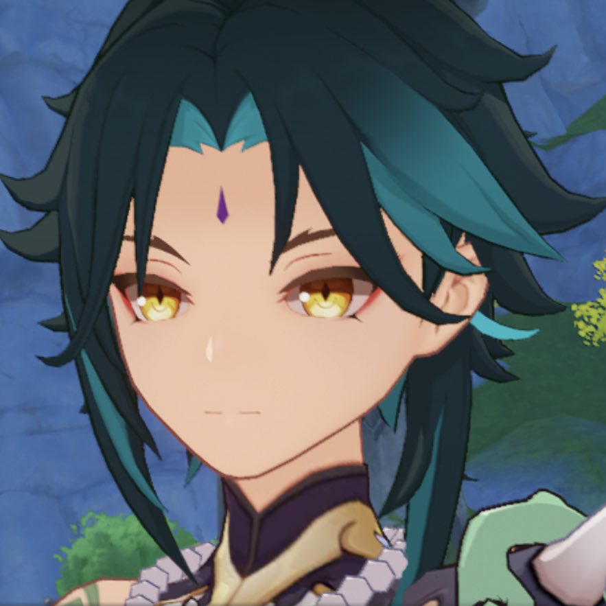 the pretty shade of teal on his hair