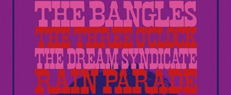 The Paisley Underground formed as a reaction against what they considered a fascist Punk scene. Some of the bands were:The Dream SyndicateThree O’ClockThe BanglesGreen On RedThe Long RydersThe Rain Parade (featured guitarist Dave Roback who later formed Mazzy Star)