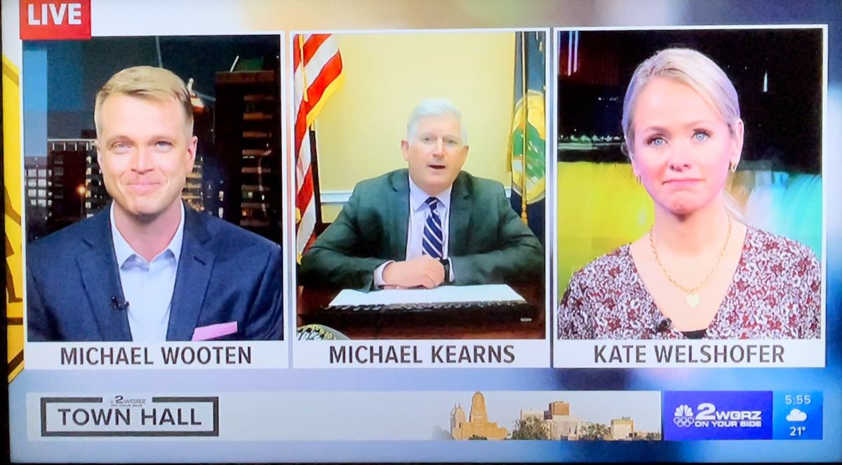 ErieCountyClerk's tweet photo. Thanks to @KateWelshofer and @wgrzMichael for having me on to discuss my opposition to #ScamCam in #Buffalo. @WGRZ #TownHall https://t.co/Sh0omhFK7B https://t.co/b56gRMjHyY