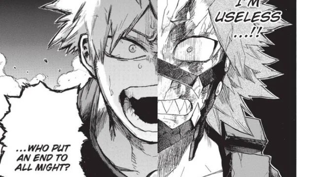 Loud confident dude with an inferiority complex that’s shown when he breaks down(Bakugo) vs loud insecure dude with an inferiority complex that’s shown when he breaks down (Kirishima) (also look how the breakdowns almost mirror each other)