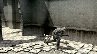 while 4 showcases how an old and tired Snake would deal with infiltration in an old body. For example, 4 introduced crouch walking, however if you stay still for too long, Old Snake will feel his back, as a reminder of how old and breaking he is. 4/6