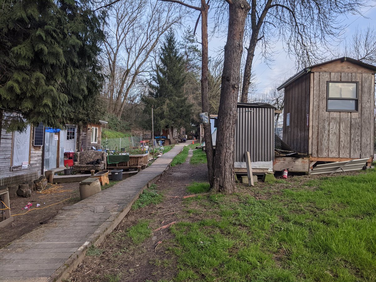 A walkway through the village